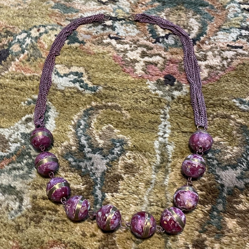 Bold boho eclectic necklace